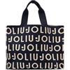 Liu Jo borsa shopper borsa a tracolla Tote Knitted Logo Bag Blue Sky blu scuro
