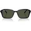 Ray-Ban RB2231 Raimond Occhiali da sole quadrati, Trasparente Fantasia Blu/Blu, 56 mm