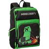Franco Cosimo Panini MINECRAFT - Zaino Porta PC con Schienale e Spallacci Imbottiti, Rinforzati e Regolabili - Zaino Scuola Media e Elementare con Vani a Zip e Tasche Laterali in Mesh, Ideale per Regali Natale 30x43Hx20cm