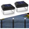 Green Blue lampada solare Tappo per palo Sensore crepuscolare, Illuminazione solare fino 8 Ore(2 pezzi 100x100 mm)