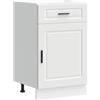 vidaXL Base da Cucina Porto Bianco in Legno Multistrato, Mobile Base lavello con cassetto, 50 x 46 x 81.5 cm