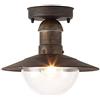 Rabalux Oslo - Lampada a sospensione da esterno, Metallo Plastica, Antik gold, 24 x 24 x 21,5 cm, E27, elettrico, metallo;plastica