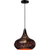 TPWEWRX Lampada a sospensione vintage marocchina con Paralume in ferro intagliato lampadario industriale retrò da appendere al soffitto decorazione a mosaico per cucina soggiorno ristorante bar (D)