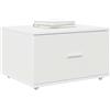vidaXL Mobile con Cassetti con Ruota Bianco 55 x 45 x 31 cm, Mobiletto Rettangolare Moderno, Soluzione di stoccaggio Ampia per casa, Spazio organizzato e Minimalista