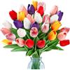 Sggvecsy 30 tulipani finti, fiori artificiali, realistici al tatto, fiori finti in poliuretano, per matrimoni, bouquet primaverili, composizioni floreali, feste, casa, ufficio, decorazioni per la
