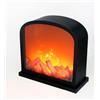 Maimeili Simulato LED Camino Lanterna USB & Batteria Alimentato Luce Senza Fiamma Con Simulazione Fiamma Tavola Lampada Decorativa Mini Ornamento Camino Per Accogliente Home Decor Burner Elettrico Di Legno