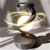 JUXDZISHW Nero, Lampada da tavolo a LED rotante a 360° a spirale con caricabatterie wireless, lampada da tavolo moderna, lampada da tavolo senza fili ricaricabile, luce notturna a LED multicolore