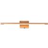 HKLY Lampada da Specchio LED 60cm, Applique da Parete in Legno per Bagno, Luce Senza Sfarfallio per Trucco e Armadio, Warm Light