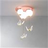 DENGJIN Lampada A Sospensione A Soffitto Con Paralume In Acrilico Sferico A LED Con Cavo Regolabile, Lampadario A Soffitto A Farfalla Per Cameretta Dei Bambini Geometrica, Lampada Da Soffitto Con Montaggio A