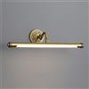 DESLP Lampada da Specchio Bagno Classico, Applique Frontale a Specchio Ottone con Testa Girevole, 3 Temperature di Colore, LED Luce Bagno Specchio Vintage Lampada Armadio per Toilette,56cm/9w