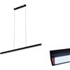 YRHome Moderna lampada a sospensione a LED, 48 W, bianco freddo, regolabile in altezza, design lineare, lampada da pranzo, lampada da soffitto per soggiorno, sala da pranzo, cucina, camera da letto