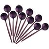 BISDARUN Bisda Viola Cucchiaino Acciaio Inossidabile 18/10 Cucchiaino da caffè, Giro Mini Torta Cucchiaio Opaco Lucidato Set di 10