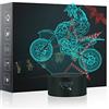 Crenze 3D Illusion Lampada Luci Notturne LED, 7 Colori Cambiano la Decor Lights Touch Switch Lampada da tavolo - Regali Perfetti per Compleanno San Valentino di Natale