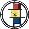 Arti & Mestieri Mondrian 50 - Orologio da Parete di Design 100% Made in Italy - in Ferro, diametro 50 cm