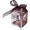 GIVBRO Scatola per caramelle in stile musicale, scatola regalo per bomboniere di nozze, scatola per biscotti per forniture per feste di compleanno, grigia, 50 pezzi