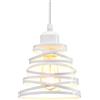 iDEGU Lampadario a Sospensione Moderno Lampada da Soffitto Creativo Design Spirale a Cascata E27 Lampada a Sospensione Vintage per Camera da Letto Soggiorno Cucina Sala da Pranzo (15cm, Bianco)