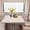 VFGFDJNDFX Copritavolo Rettangolare Con Bordo Elastico Per Camper, Tovaglia Antimacchia Impermeabile PVC, Moderna Jacquard PU Tovaglie (Avorio,100 * 100cm(quadrata))