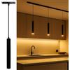 Planetitaly Faretto pendente track binario magnetico LED COB SPOT 12W sospensione moderna luce dimmerabile CCT 3000K 4000K 6000K tavolo cucina soggiorno ristorante alimentazione 48V