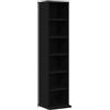 vidaXL Mobile Porta CD Rovere Nero 21x20x88 cm in Legno Multistrato