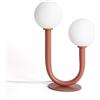 LEDKIA LIGHTING LEDKIA Lampada da Tavolo Metallo e Vetro Zeina Terracotta