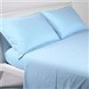 Caleffi - Completo Lenzuola A Tinta Unita Letto Matrimoniale Vari Colori (Azzurro)