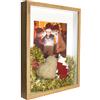 BD ART 3D Box Cornice per Foto 28x35 cm Profonda 3 cm Cornice Foto con Foglio Plexiglass Trasparente - Bianco Passe-partout 20x25 Quercia Rustico Decorazioni Fai da Te