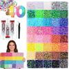 Generic Bedazzling Kit con colla, 40 colori, 40000 pezzi, kit di strass Bedazzle, artigianato e progetti fai da te (40 colori / 40000 pezzi)