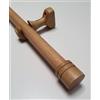 MadeInNature Bastone per tende in legno, diam. 28 mm, kit asta completo con punte e supporti, lunghezza e colori a scelta