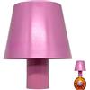 Generico Lampada per bottiglie senza fili, lampada da tavolo senza fili a LED per bottiglie di vino con 3 modalità di colore, lampada da tavolo a batteria dimmerabile per camera da letto, bar (Rosa)