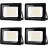 Blivrig 4pack 100W Faretto Led Esterno, 10000LM Fari di Sicurezza Bianco Caldo 3000k, Impermeabile IP66, per Giardino, Garage, Patio, Strade