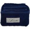 CA' D'ORO PDA Set Pezzi 6 lavette spugna cm. 30x30 con cestino in spugna trapuntato (Bleu Navy)