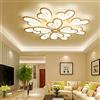 JINWELL Lampada Da Soffitto Moderno LED Dimmerabile, Con Telecomando, Grandi Dimensioni, Soggiorno, Petali Creativi Design Plafoniera Metallo Camera Letto,12 heads/72w
