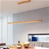 XIANHE Tavolo da Pranzo Legno Lampadario LED Lampada a Sospensione Dimmerabile Con telecomando Plafoniera per Isola Cucina Sala da Pranzo Soggiorno Bar Altezza regolabile Lampadari (Legno, L150cm)