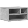 vidaXL Supporto Stampante Grigio Cemento 40x32x22,5 Legno Multistrato, Tavolo per Stampante, Organizer per File, Supporto per Stampante con portaoggetti