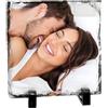 GIFART Pietra Ardesia Personalizzata con Supporti da tavolo. Personalizzabile con Foto, Immagine o Testo. Diverse Dimensioni e Forme (15X15)