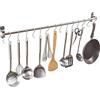 Alicemall Multifunzione Rastrelliera di Asciugamano Attaccapanni Appesa Aste Rack per Accessori da Cucina e Bagno in Acciaio Inossidabile 80 cm con 15 Ganci