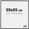 yd. Your Decoration - Cornice 55x55 cm - Antracita - Cornice Decorativa Parete in Plastica con Vetro in acryl - Antiriflesso - 55x55 Cornice - Evry