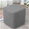 AQIGR Copripoggiapiedi Elastico Quadrato 50 50 Estensibile Copri-Pouf,Fodera in Ottomano Elasticizzato, Copertura per Sgabello Quadrato Copertura Dell'Ottomano,Protezione per Fondo Elastico