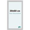 yd. Your Decoration - Cornice 30x60 cm - Bianco Lucente - Decorativa Parete in Legno con Vetro in acryl - Antiriflesso - 30x60 Cornice - Como