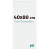 yd. yd Cornici per foto 40 x 80 cm - Cornice in plastica con vetro acrilico - Qualità eccellente - Vetro bianco lucido resistente ai raggi UV - Antiriflesso - Annecy,