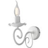 Be-Light Applique Provenzale Alma 1 Luce Ferro Battuto Bianco Shabby
