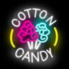 mllusxg Cotton Candy Shop Insegna al neon Lollipop Cibo Luce a Led Casa Parete Cucina Decorazione Caffè Bar Negozio Decorazione, Dessert Business Light Up Segni Candy Party Decorazioni per Uomo Caverna Bar