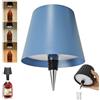 Theaque Testa luminosa wireless per bottiglia di vino, portatile, a LED, senza fili, con 3 modalità di oscuramento della luce, ricaricabile con controllo touch, bottiglia di vino per qualsiasi