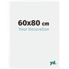 yd. Your Decoration - Cornice 60x80 cm - Bianco Lucente - Decorativa Parete in Plastica con Vetro in acryl - Antiriflesso - 60x80 Cornice - Evry