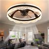 Dceinz Led Moderno Ventilatore Da Soffitto Con Luce Ventilatore A 6 Velocità Cristallo Dimmerabile Lampadario Con Ventilatore Da Soffitto Rotazione Inversa,Nero-5