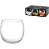 H&H set 6 bicchieri liquore in vetro trasparente, forma bombata con base stabile, 160 ml, ideali anche per dolci al cucchiaio e finger food