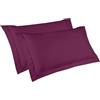 Ipersan Coppia Federe Cuscino Letto, a Tre Volani, 100% Cotone Mercerizzato, Misura 52x83 cm + 6 cm, Tinta Unita, Linea Vivere a Colori, Prodotto Europeo