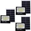 CLICLED Faro Led da Esterno Solare 200 Watt Luce Fredda, 3 Pezzi Luci Solari da Giardino con Pannello Solare, Sensore Crepuscolare e Telecomando
