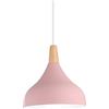 Hongho WOTTES - lampadari a sospensione, stile vintage, stile a goccia, attacco E27, in metallo, per camera da letto, sala da pranzo, cucina, Ø 20 cm (rosa)