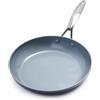 GreenPan Valencia Pro Padella Antiaderente in Ceramica Anodizzata Dura Sana da 28 cm, Senza PFAS, Resistente All'induzione, Lavabile in forno e in lavastoviglie, Grigio